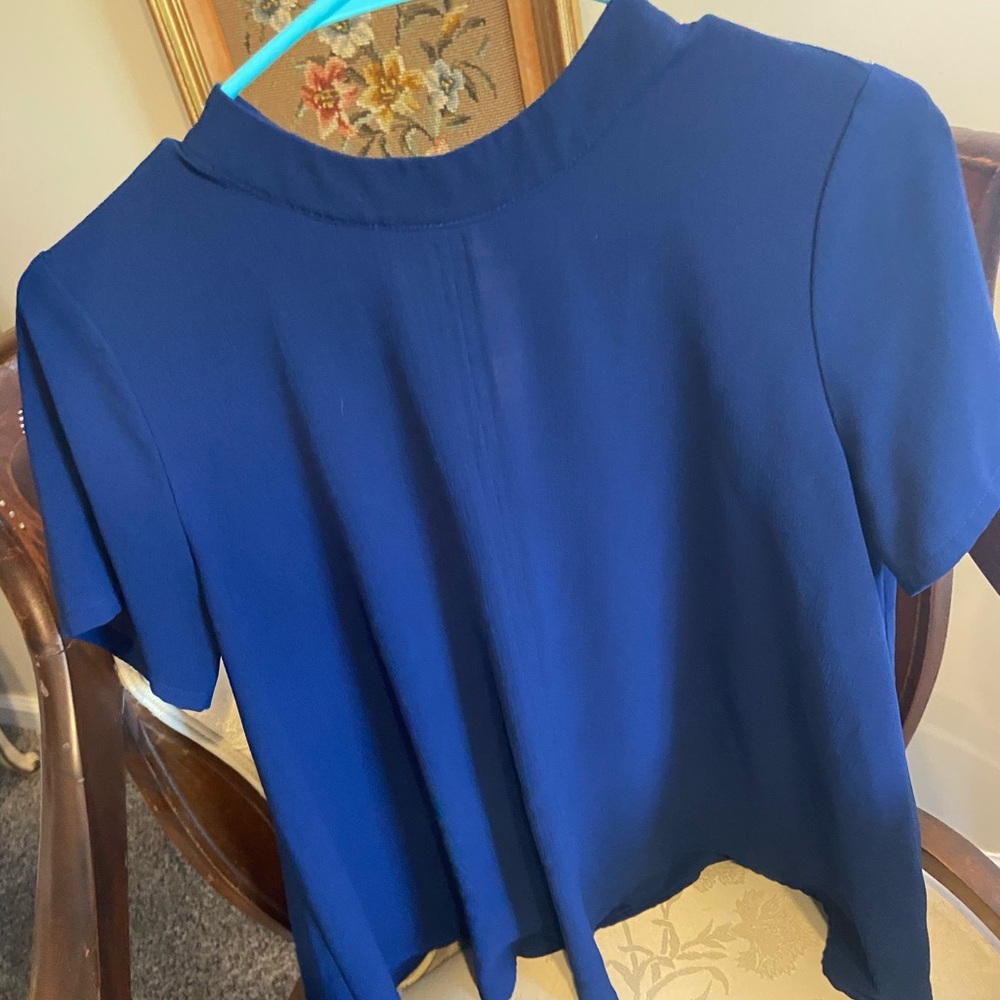 Blue short sleeved top